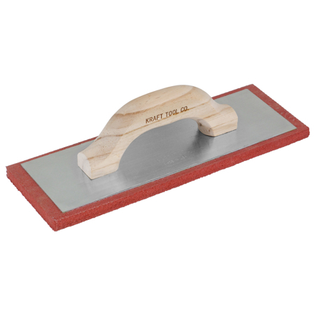 KRAFT TOOL Lightweight Red Rubber F, 12" x 4" x 1/2 PL384