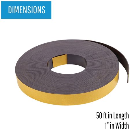 Mastervision Magnetic Adhesive Roll Tape, 1" H, L FM2021