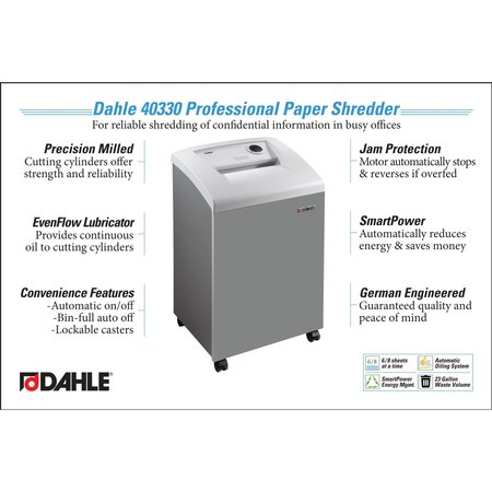 Dahle Small Office Shredder P-6, 6-8 Sheets 40330