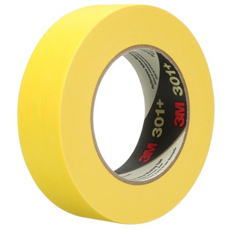 3M Masking Tape, Yellow, 24mm x 55m, PK36 301+