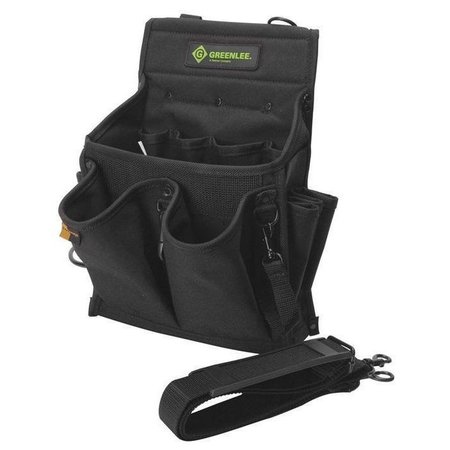 GREENLEE Bag/Tote, Tool Pouch, Black, Ballistic Nylon, 20 Pockets 0158-15