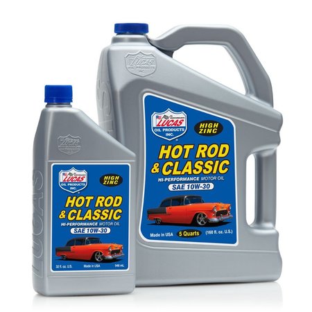 LUCAS OIL Sae 10W-30 Hot Rod Oil, 1x1/55 gal Dru 10681