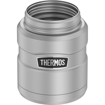 Thermos Stainless Steel Food Jar w/Folding Spoon, 16 oz., Matte Steel SK3000MSTRI4