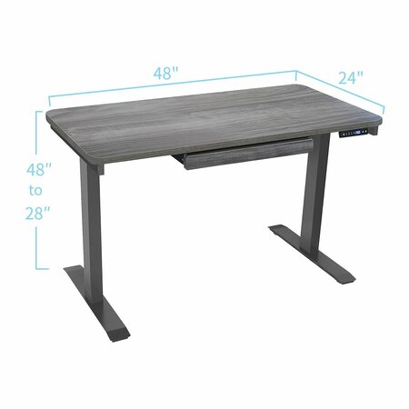 Motionwise Height Adjustable Standing Desk, 24x48" SDG48CG