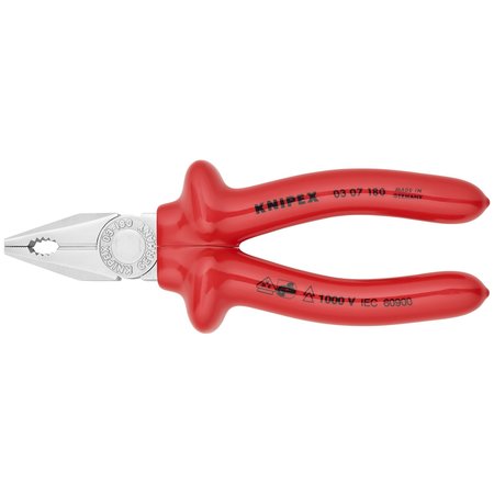 KNIPEX Combination Pliers, 7 1/4" Combination P 03 07 180