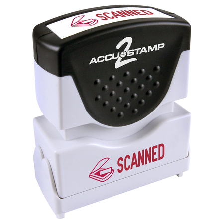 ACCU-STAMP2 Message Stamp, Scanned, Red Ink 035618