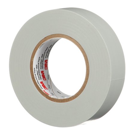 3M Elec Tape, 60 ft Lx3/4 in W, 6 mil, Gray 165GY4A