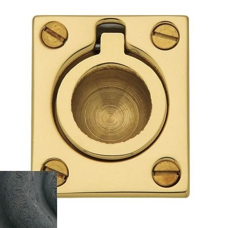 BALDWIN Estate Distressed Oil Rubbed Bronze Flush Ring Pull 0392.402