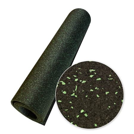 Rubber-Cal "Elephant Bark" Rubber Flooring - 3/16 in. x 4 ft. x 25 ft. - Green Dot 03-100-WEB