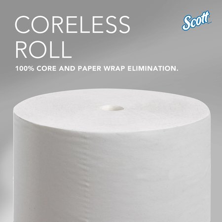 Kimberly-Clark Professional Coreless High-Capacity Standard Roll Toilet Paper, 2-Ply, White, (1,000 Sheets/Roll, 36 Rolls) 04007