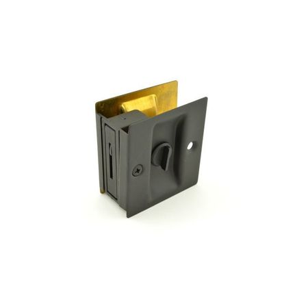 TRIMCO Privacy Pocket Door Lock Square Cutout for 1-3/8" Thick Door 1065.622