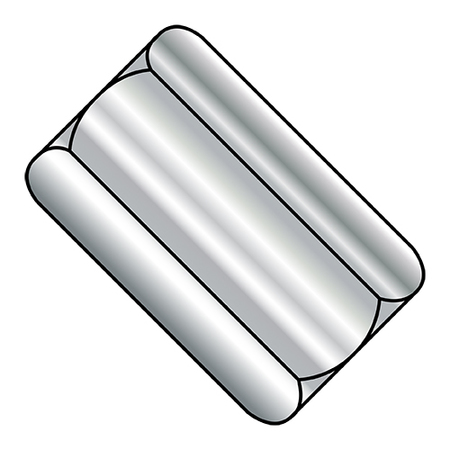 ZORO SELECT Coupling Nut, #8-32, 18-8 Stainless Steel, Not Graded, 5/8 in Lg, 5/16 in Hex Wd, 200 PK 081005NCUP18