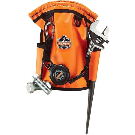 Arsenal By Ergodyne Topped Parts Pouch, Tarpaulin, Orange, Waterproof Tarpaulin 5538