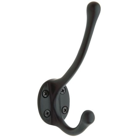 BALDWIN Estate Satin Black Coat Hooks, Projection: 3-1/2" 0742.190