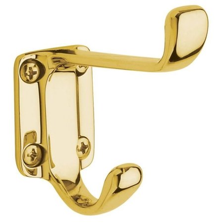 BALDWIN Estate Lifetime Brass Coat Hooks, Hook Height: 2.875" 0781.003