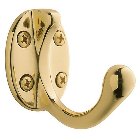 BALDWIN Estate Unlacquered Brass Coat Hooks, Weight: 1 lb. 0782.031