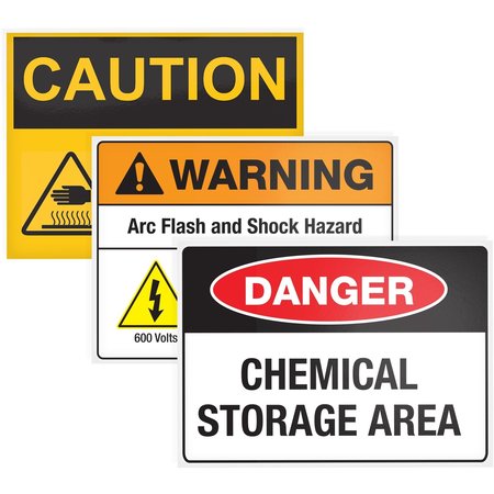 Avery Safety Sign, 9-7/16" W x 3-1/8", PK15 7278261515