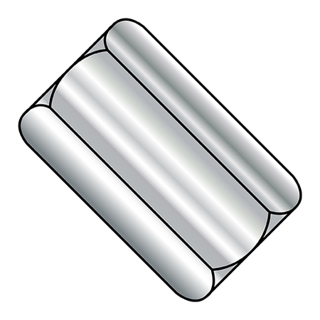 ZORO SELECT Coupling Nut, 3/8"-16, 18-8 Stainless Steel, Not Graded, Plain, 1-3/4 in Lg, 1/2 in Hex Wd 372208NCUP18