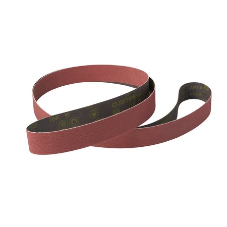 3M CUBITRON Sanding Belt, Coated, Ceramic, 36 Grit, Coarse, 784F, Red 7010512292