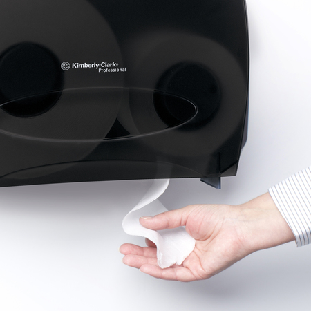 Kimberly-Clark Professional Essential™ Jumbo Roll Toilet Paper Dispenser (09507), Black, 16.0" x 13.88" x 5.75" (Qty 1) 09507