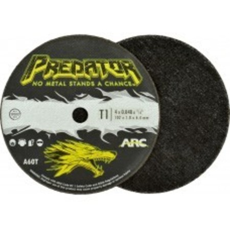ARC ABRASIVES 4" x .04" x 1/4" T1 - Straight Performance Coated Cut-Off Wheel, A60T 904041405W