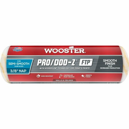 Wooster 9" Paint Roller Cover, 3/8" Nap, Woven Fabric RR666-9