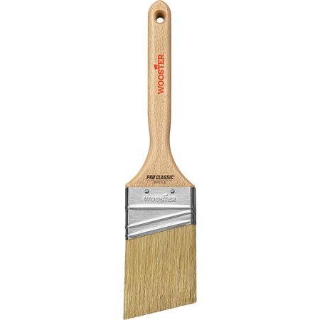Wooster 2-1/2" Angle Sash Paint Brush, White China Bristle, Sealed Maple Wood Handle Z1222-2 1/2