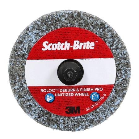 SCOTCH-BRITE Unitized Wheel, TR, 2" x 1/4" x NH, 2S FIN DP-UW 213