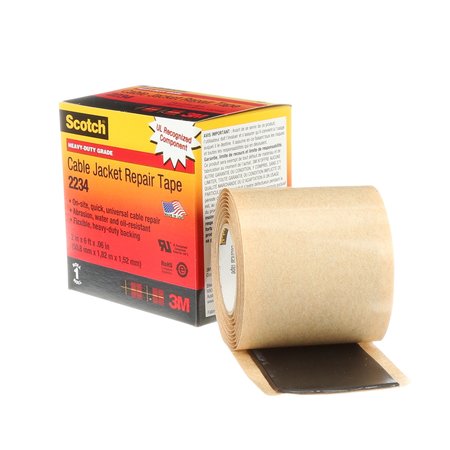 3M Mastic Tape, 60 mil, 2" x 6 ft., Black 2234-2X6FT