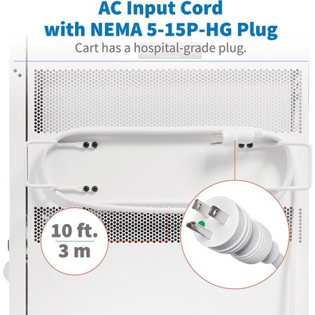 Tripp Lite Hospital Grage Charging Station, Steel CSC32USBWHG