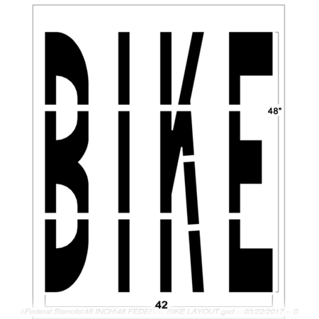 NEWSTRIPE Stencil, 48", Federal BIKE, 1/8" 10003527