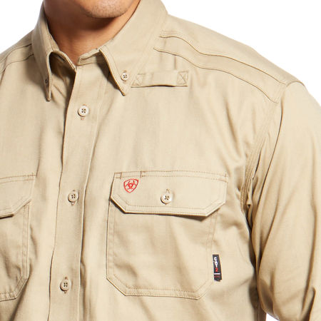 Ariat Flame-Resistant Shirt, Tan, S 10012251