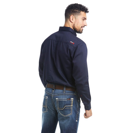 Ariat Flame-Resistant Shirt, Navy, L 10018816