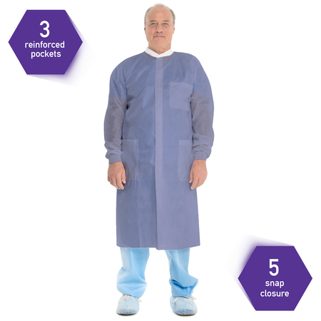 Kimtech Lab Coat, Blue, XL, PK25 10033