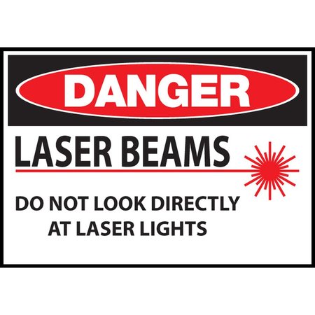 ZING Sign, Danger Laser Beams Do Not, 10x14, ADH 20050S