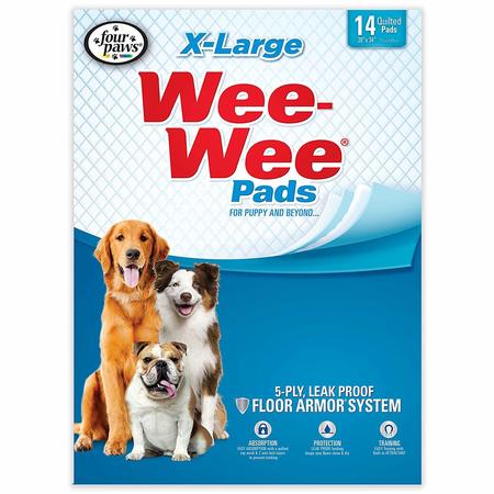 FOUR PAWS Wee-Wee Pads 14Pcs Extra Large Wht 28"x3 100513821