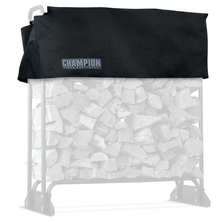 Champion Power Equipment 1/8 Cord 600 Denier Canvas Firewood Storage Rack Cover, Black 100551