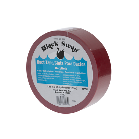 BLACK SWAN Duct Tape, 2" x 60 yd., Red - 9 mil 10057
