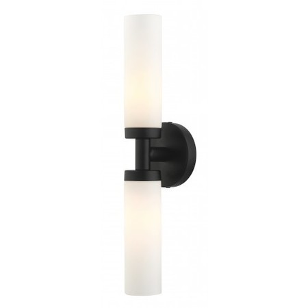 LIVEX LIGHTING Black ADA Vanity Sconce, 2 Light 10104-04