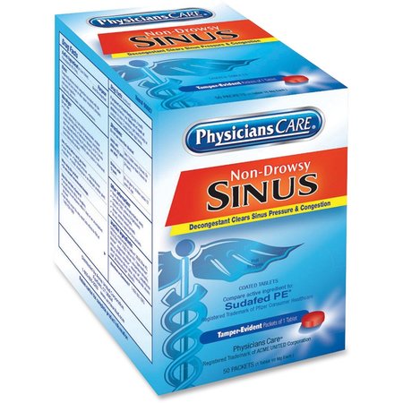 PHYSICIANSCARE Tablets, Sinus, PK50 90087