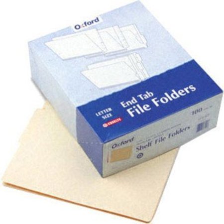 Zoro Select File Folders 8-1/2" x 11", 1/2-Cut Tab, Manila, Pk100 PFXH114D