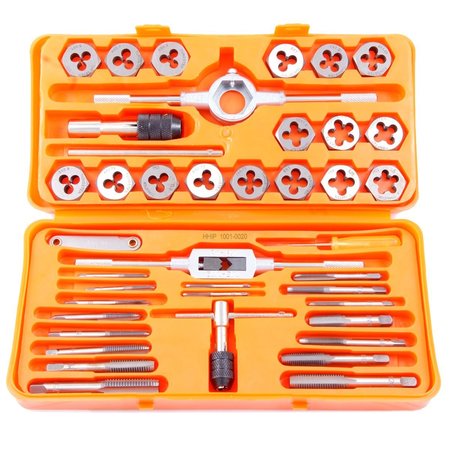 HHIP 41 Piece 3mm-12mm Tap & Die Set With Hexagon Shaped Dies 1011-0005