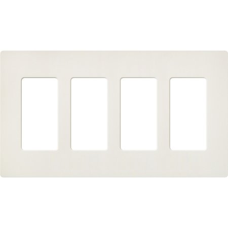 LUTRON Designer Wall Plates, Number of Gangs: 4 Satin Finish, Biscuit SC-4-BI