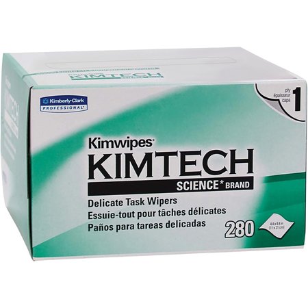 Kimtech ToWhtl, Kimwps, Ex-L, Wht, PK280, White, Box, Tissue, 2 Wipes, Unscented, 280 PK 34155