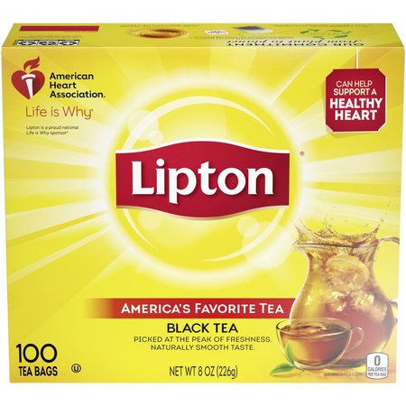 LIPTON Tea, Lipton, Regular, PK100 TJL00291