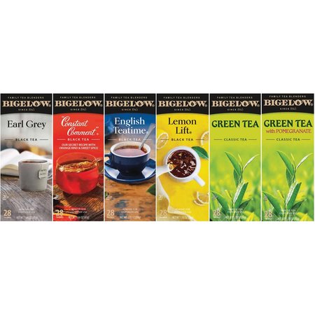 BIGELOW Tea, Bags, Assorted Flavors, PK6 15577