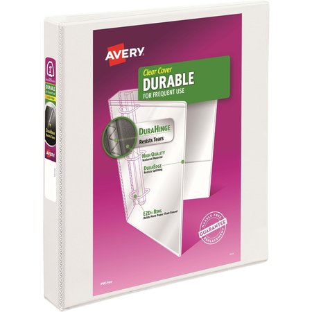 AVERY Binder, Durable View, EZD Rings1", White 09301