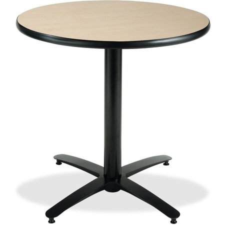 KFI Round KFI 30in Natural Round Breakroom Table with Arched X Base, 29 W, 30 L, 29 H T30RD-B2115-NA