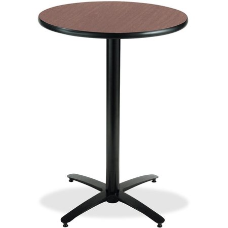 KFI Round KFI 36in Dark Mahogany Breakroom Table with Arched X Base, 42 W, 36 L, 42 H, HPL Top T36RD-B2125-38-MH