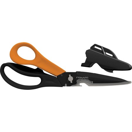 Fiskars Scissors, Cuts+More, 9", Bk/Oe 01005692